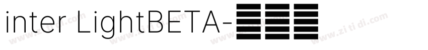 inter LightBETA字体转换